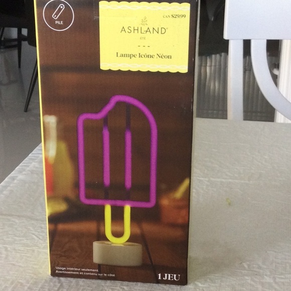 Ashland Neon Ice Cream Lamp - Purple and Yellow - Picture 1 of 4